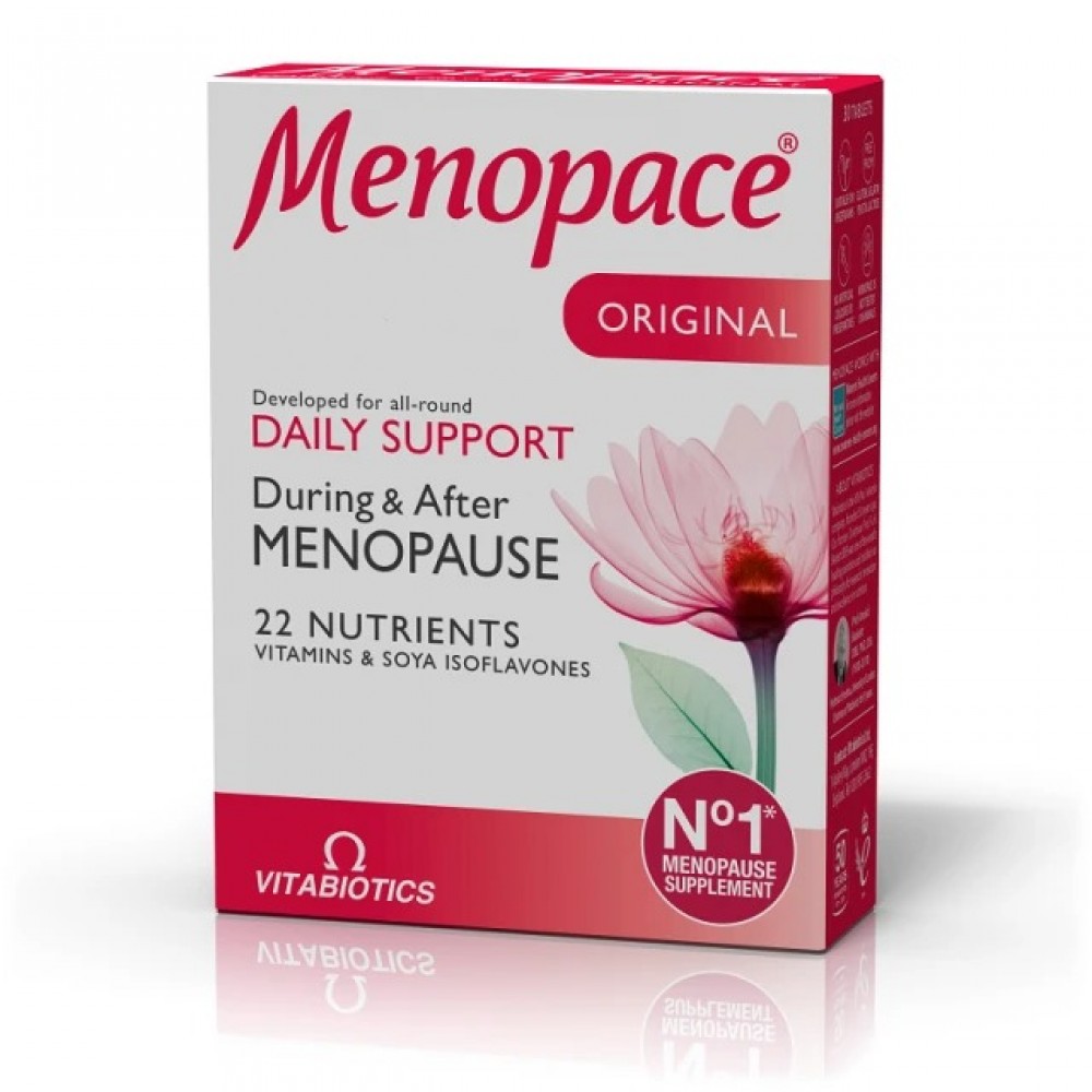 Vitabiotics Menopace Original – Συμπλήρωμα για Ορμονική Ισορροπία στην Εμμηνόπαυση χωρίς Οιστρογόνα Συμπληρώματα διατροφής