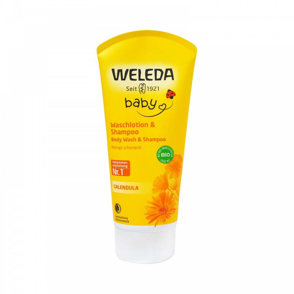 Weleda Σαμπουάν & Αφρόλουτρο Καλέντουλας 200ml Φροντίδα μωρού