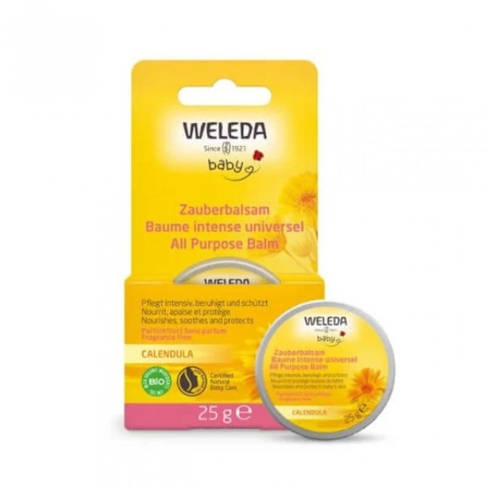 Weleda Baby Calendula All‑Purpose Balm 25 g – Πολυχρηστικό Βρεφικό Βάλσαμο Καλέντουλας Μαμά & παιδί