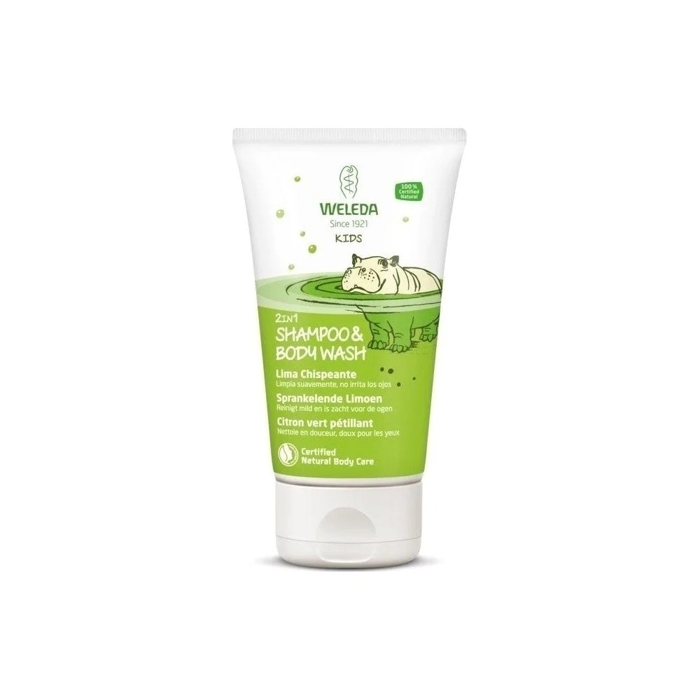 Weleda Kids 2in1 Σαμπουάν & Αφρόλουτρο Lime 150ml – Δροσερή Φροντίδα για Παιδιά με Άρωμα Μοσχολέμονου Μαμά & παιδί