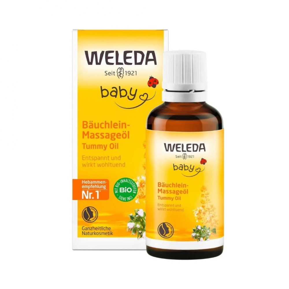 Weleda Baby Belly Massage Oil 50 ml – Απαλό Λάδι Μασάζ για Την Κοιλιά του Μωρού Φροντίδα μωρού