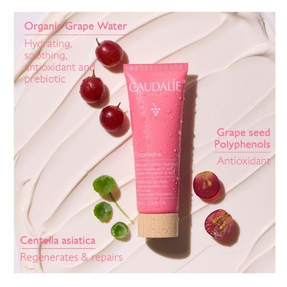Caudalie VinoHydra Moisturizing Mask – Ενυδατική Μάσκα Προσώπου για Ξηρές & Αφυδατωμένες Επιδερμίδες, 75ml Καλλυντικά