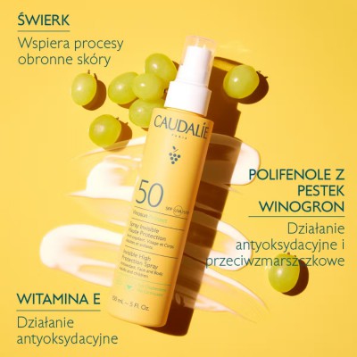 Caudalie Vinosun Protect Invisible High Protection Spray SPF50 – Υψηλή Αντηλιακή Προστασία για Πρόσωπο και Σώμα