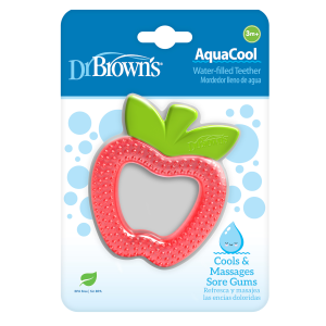 Dr. Brown’s AquaCool Water filled κρίκος οδοντοφυΐας μήλο 3m+ Φροντίδα μωρού