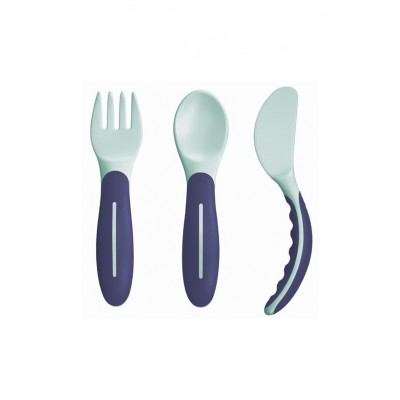 MAM Baby’s Cutlery 6+ Blue – Το Πρώτο Μαχαιροπίρουνο για Μικρούς Εξερευνητές