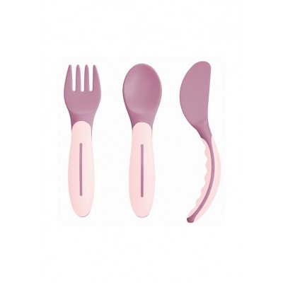 MAM Baby’s Cutlery 6+ Pink – Μαχαιροπίρουνα για Πριγκίπισσες με Όρεξη για Εξερεύνηση
